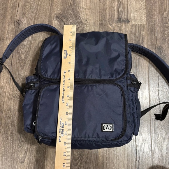 Y2K GAP Nylon Tech Backpack Rucksack Vintage 90s GORPcore Two Strap Navy Blue - Picture 13 of 15